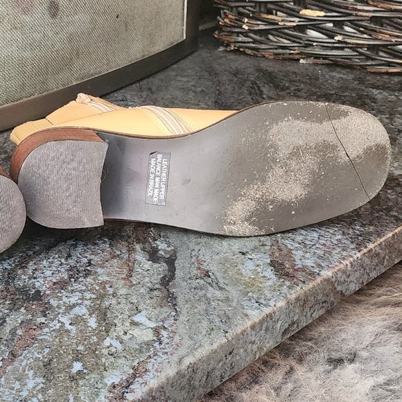 Yellow Leather Ankle Boots - Picture 13 of 14